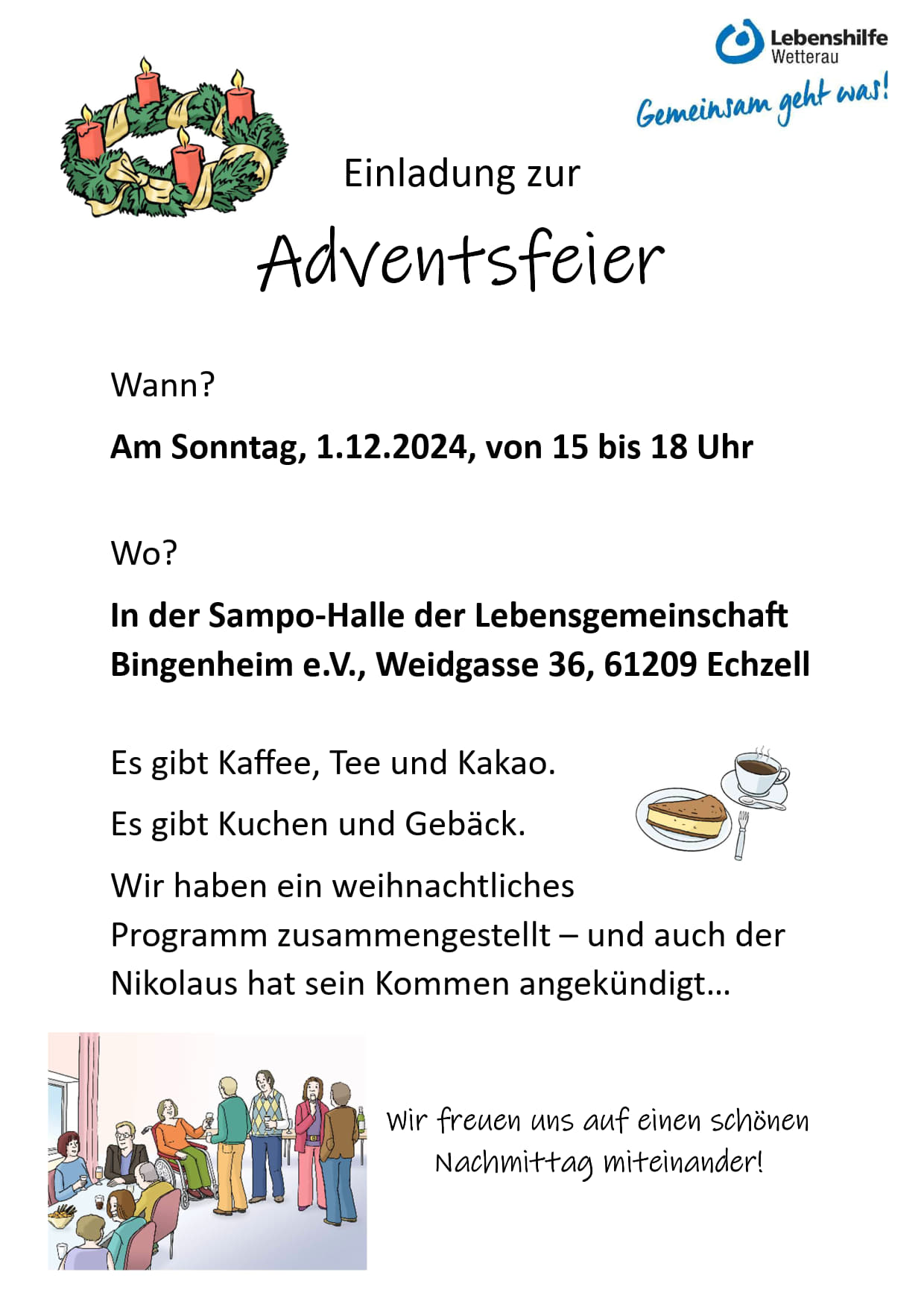 Lebenshilfe Wetterau_Einladung Adventsfeier